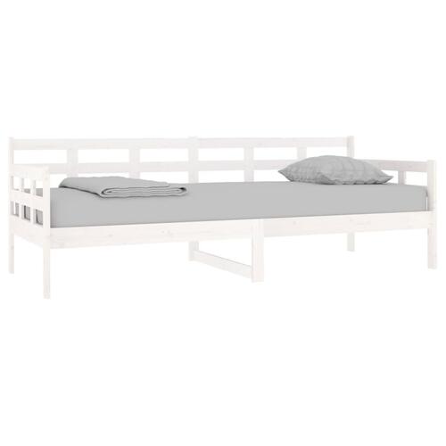Daybed 80x200 cm massivt fyrretræ hvid