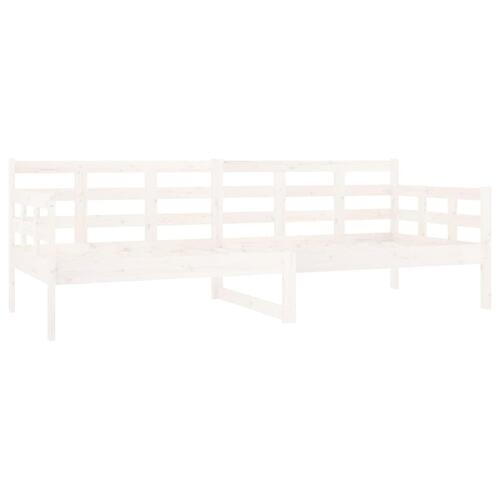 Daybed 80x200 cm massivt fyrretræ hvid