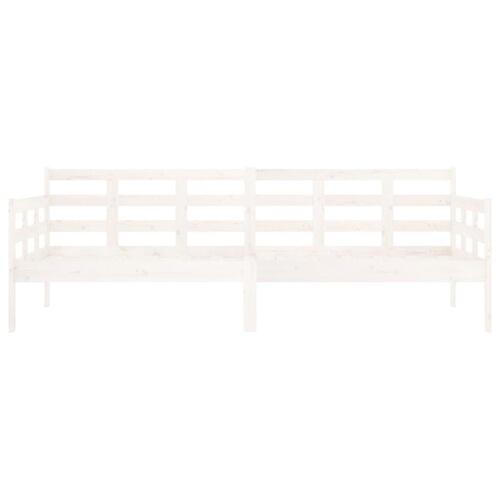 Daybed 80x200 cm massivt fyrretræ hvid