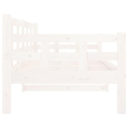 Daybed 80x200 cm massivt fyrretræ hvid