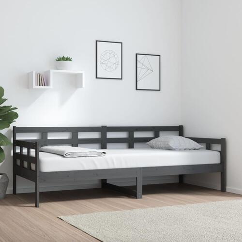 Daybed 80x200 cm massivt fyrretræ grå
