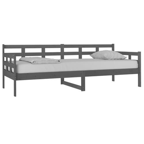 Daybed 80x200 cm massivt fyrretræ grå