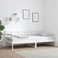 Daybed massivt fyrretræ hvid 90x190 cm