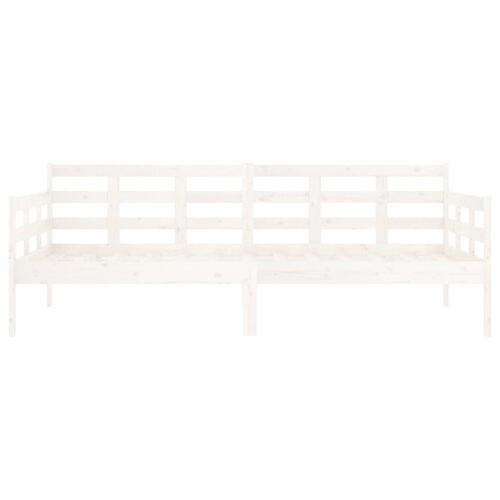 Daybed massivt fyrretræ hvid 90x190 cm