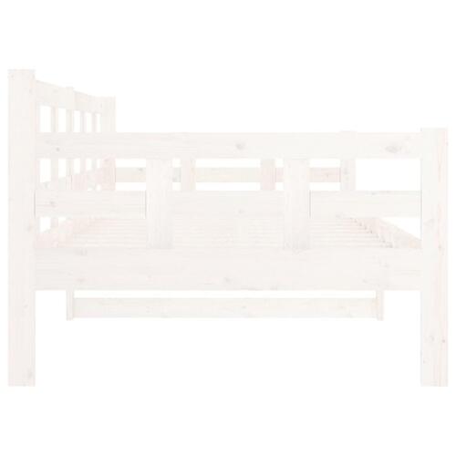 Daybed massivt fyrretræ hvid 90x190 cm