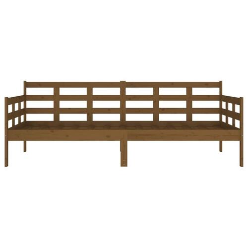 Daybed massivt fyrretræ gyldenbrun 90x190 cm