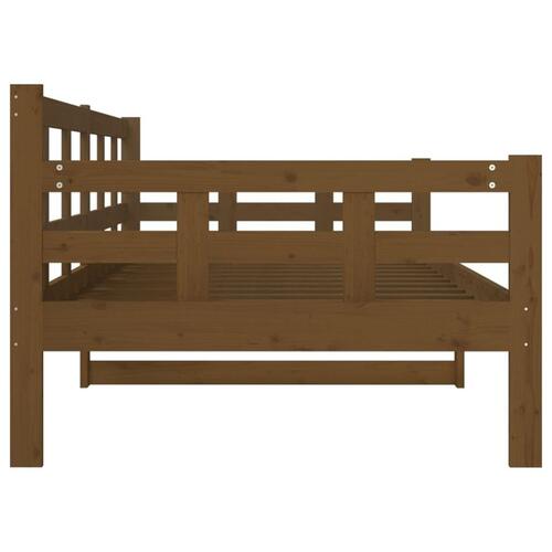 Daybed massivt fyrretræ gyldenbrun 90x190 cm