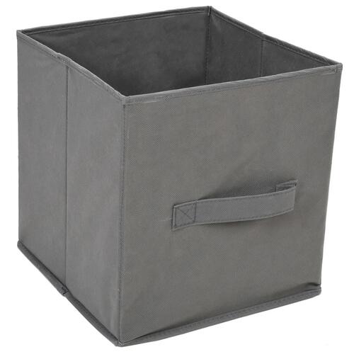 Opbevaringsreol med 4 stofkurve 63x30x71 cm stål grå