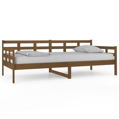 Daybed 90x200 cm massivt fyrretræ gyldenbrun