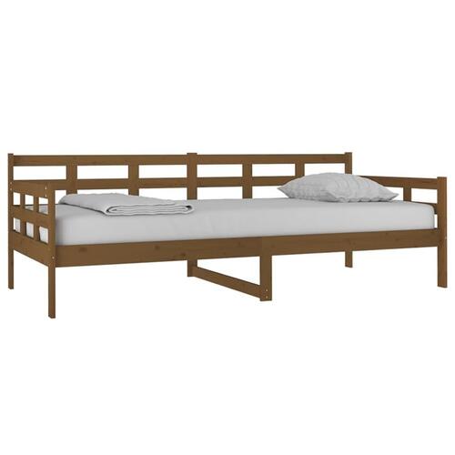 Daybed 90x200 cm massivt fyrretræ gyldenbrun