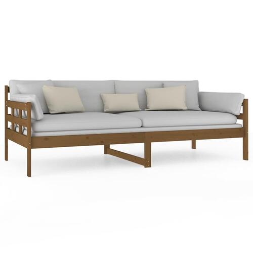 Daybed 90x200 cm massivt fyrretræ gyldenbrun