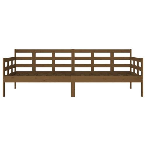 Daybed 90x200 cm massivt fyrretræ gyldenbrun