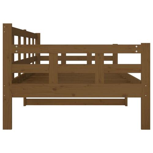Daybed 90x200 cm massivt fyrretræ gyldenbrun