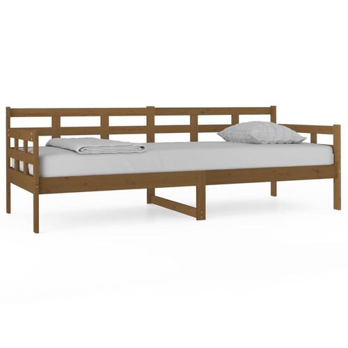 Daybed 80x200 cm massivt fyrretræ gyldenbrun