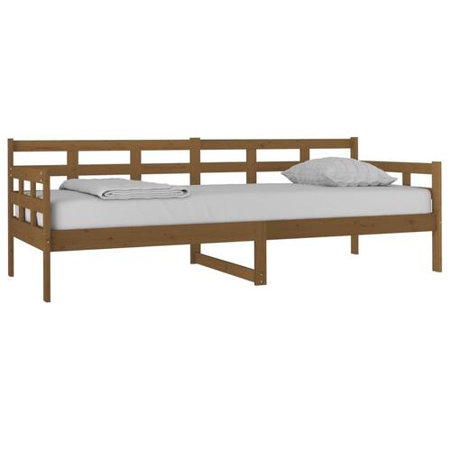 Daybed 80x200 cm massivt fyrretræ gyldenbrun