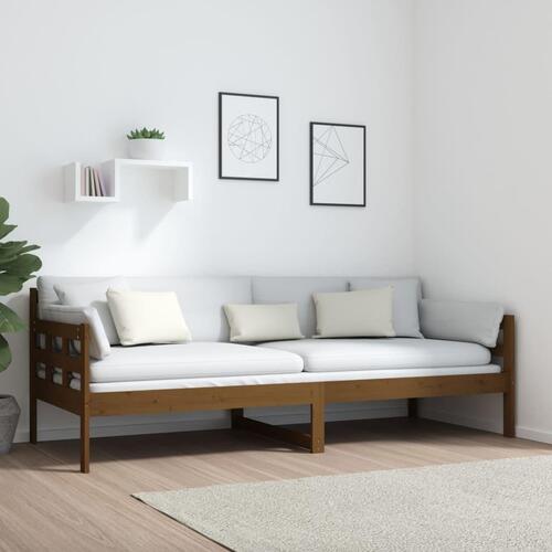 Daybed 80x200 cm massivt fyrretræ gyldenbrun