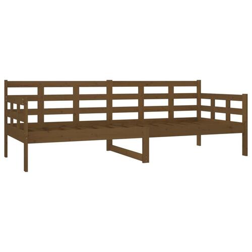 Daybed 80x200 cm massivt fyrretræ gyldenbrun