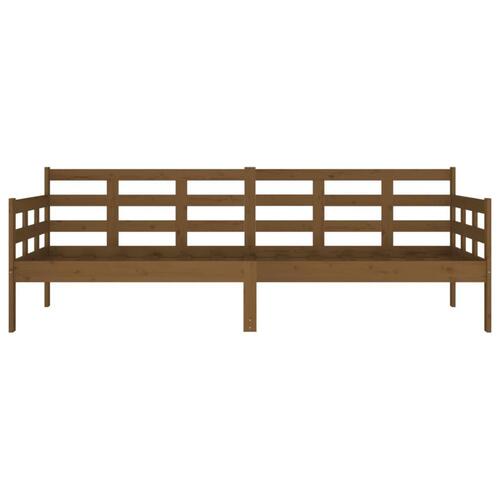 Daybed 80x200 cm massivt fyrretræ gyldenbrun