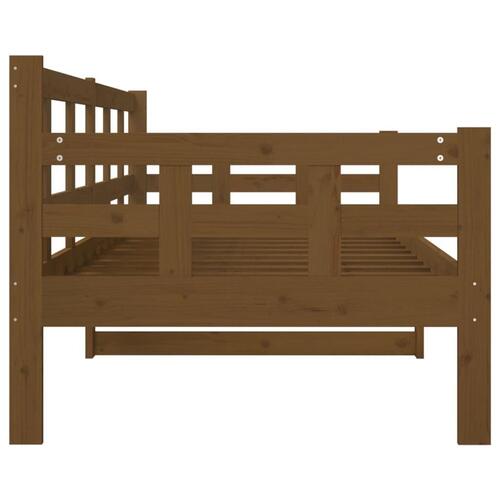 Daybed 80x200 cm massivt fyrretræ gyldenbrun