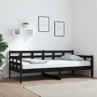 Daybed massivt fyrretræ sort 90x190 cm