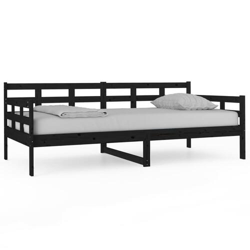Daybed massivt fyrretræ sort 90x190 cm