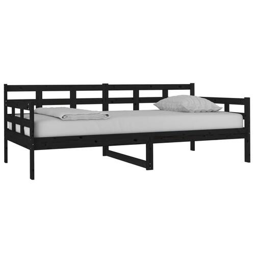 Daybed massivt fyrretræ sort 90x190 cm