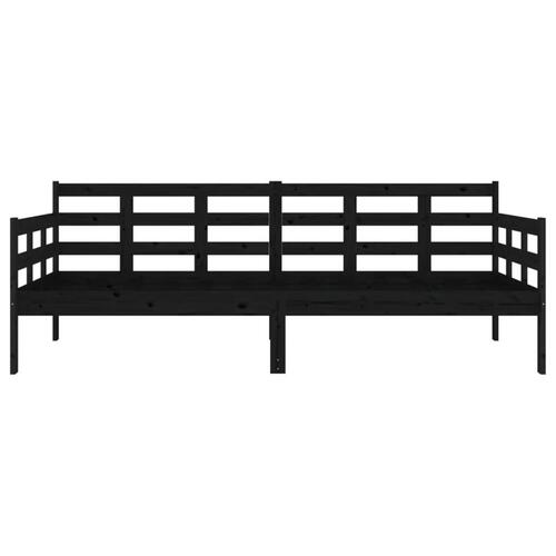 Daybed massivt fyrretræ sort 90x190 cm