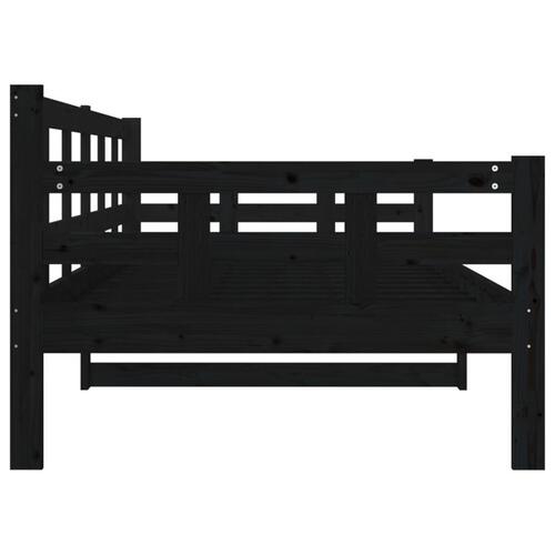 Daybed massivt fyrretræ sort 90x190 cm