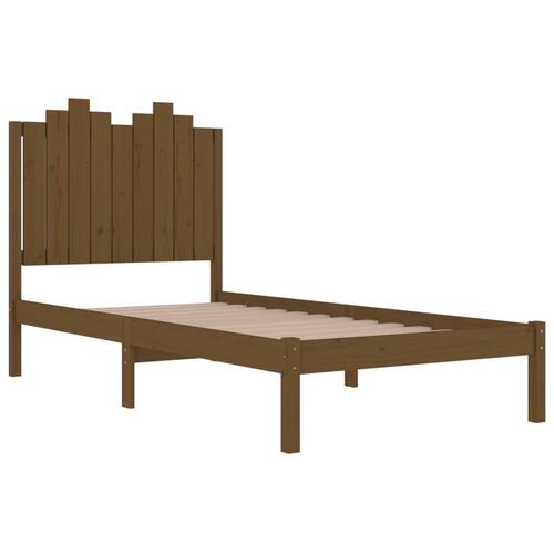 Sengeramme 100x200 cm massivt fyrretræ gyldenbrun
