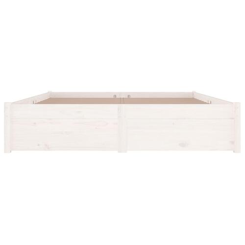 Sengeramme med skuffer 150x200 cm King Size hvid