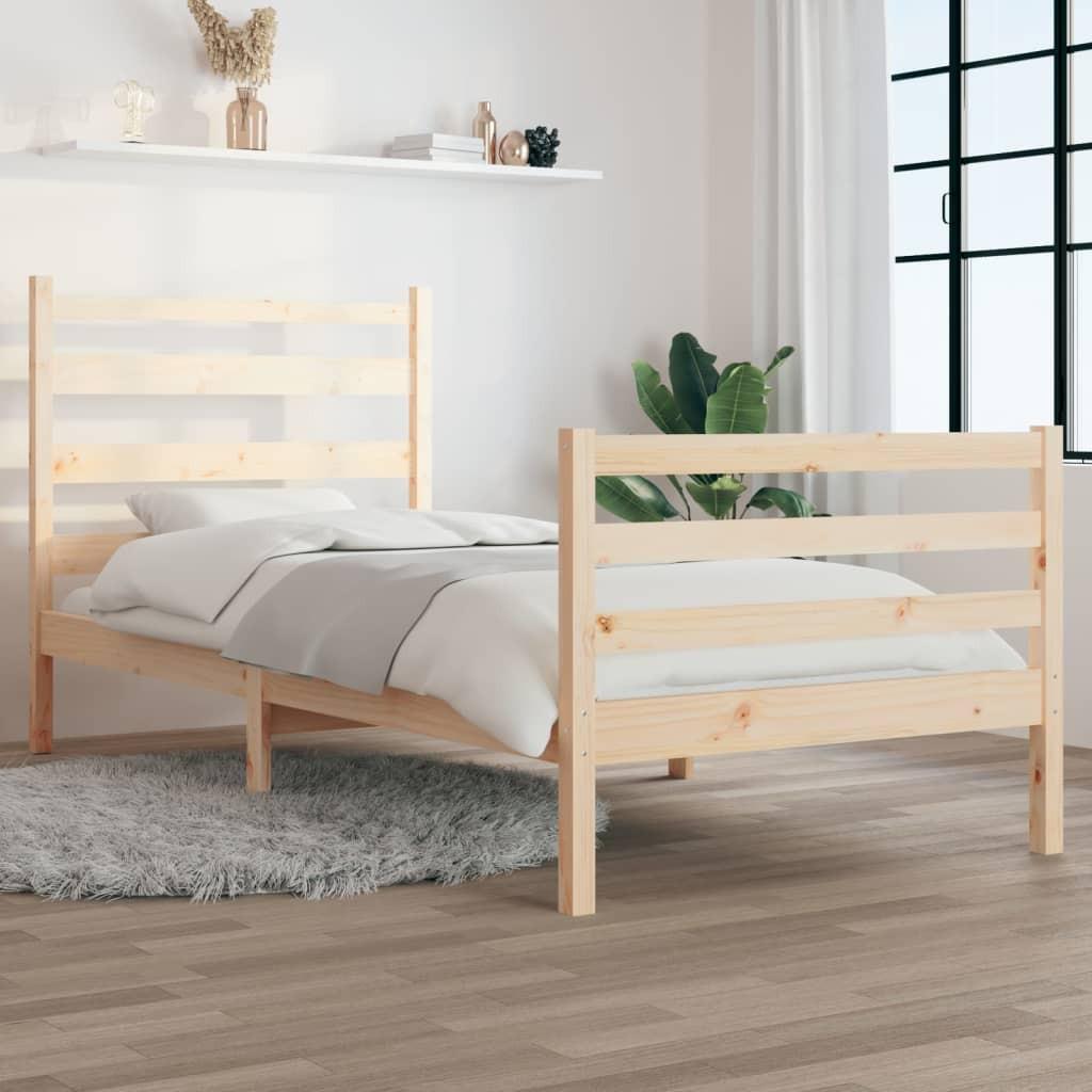 Sengeramme 90x200 cm massivt fyrretræ