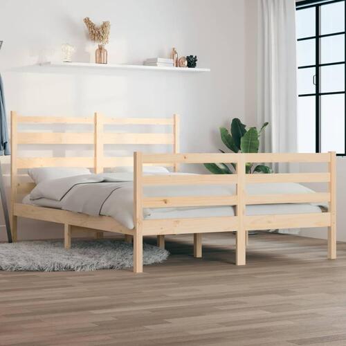 Sengeramme 140x200 cm massivt fyrretræ