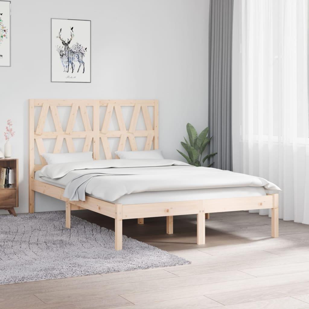 Sengeramme 120x190 cm massivt fyrretræ