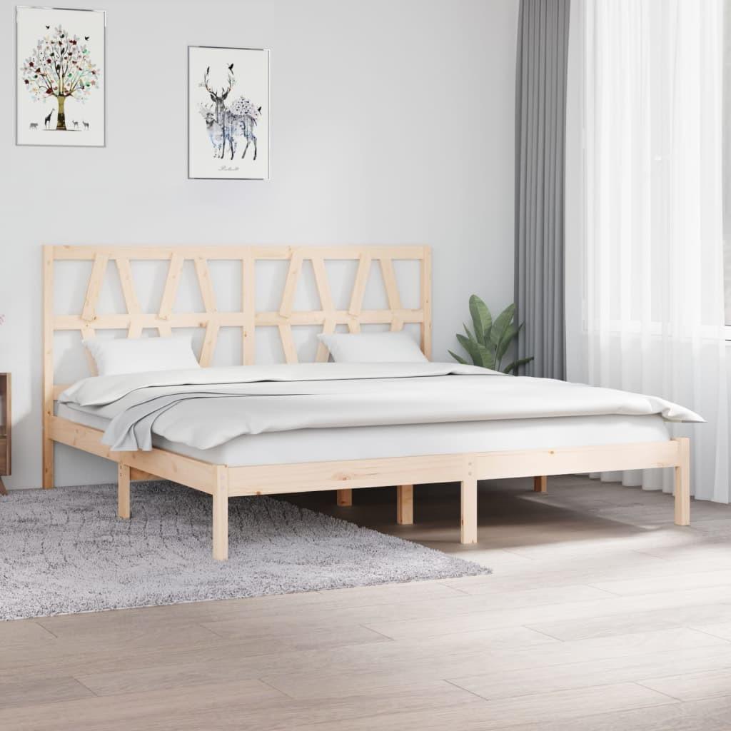 Sengeramme 180x200 cm massivt fyrretræ