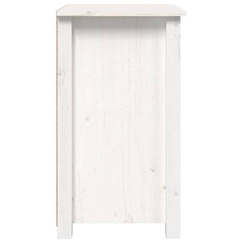 Sengeborde 2 stk. 40x35x61,5 cm massivt fyrretræ hvid
