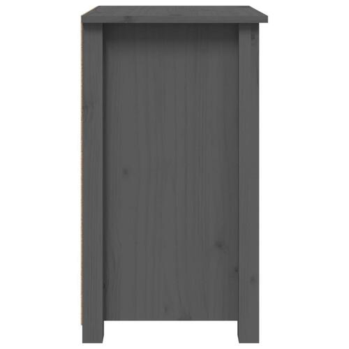 Sengeborde 2 stk. 40x35x61,5 cm massivt fyrretræ grå