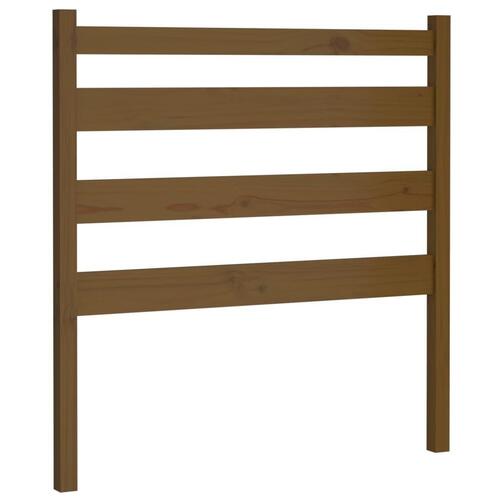 Sengegavl 106x4x100 cm massivt fyrretræ gyldenbrun
