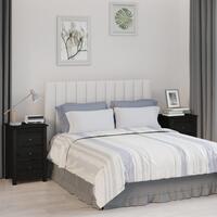 Sengeborde 2 stk. 40x35x61,5 cm massivt fyrretræ sort