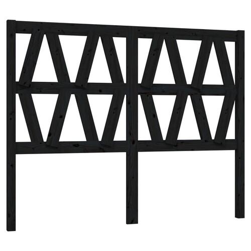 Sengegærde 166x4x100 cm massivt fyrretræ sort