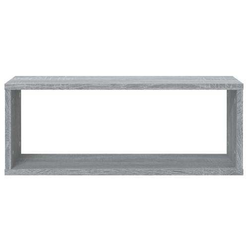 Væghylder 2 stk. 60x15x23 cm konstrueret træ grå sonoma-eg