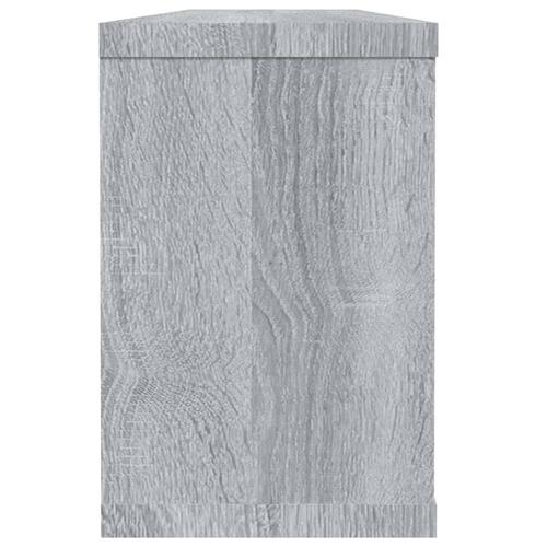Væghylder 2 stk. 60x15x23 cm konstrueret træ grå sonoma-eg
