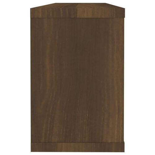 Væghylder 2 stk. 60x15x23 cm konstrueret træ brun egetræ