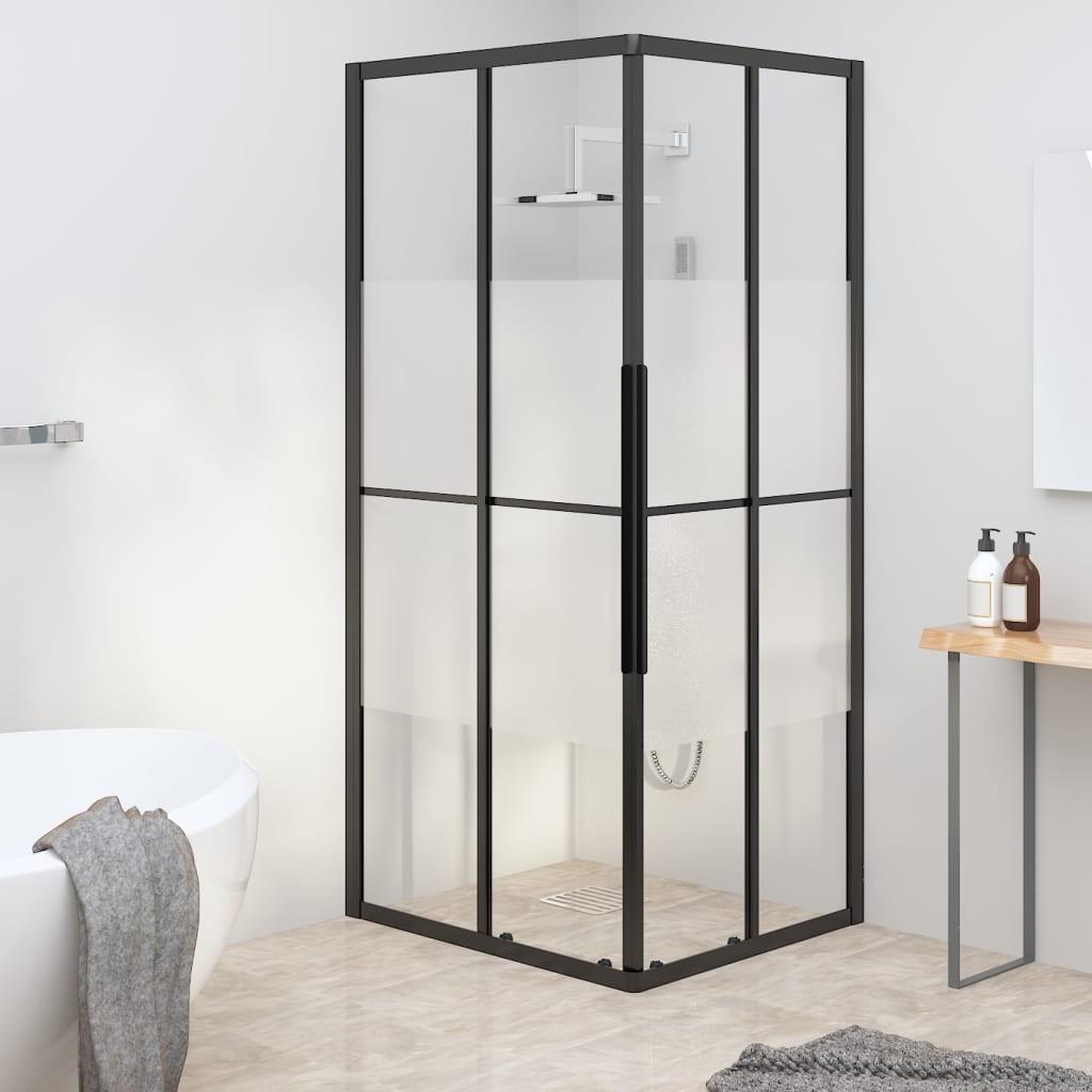 Brusekabine 90x70x180 cm halvmatteret sikkerhedsglas