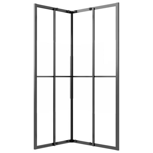 Brusekabine 90x70x180 cm halvmatteret sikkerhedsglas