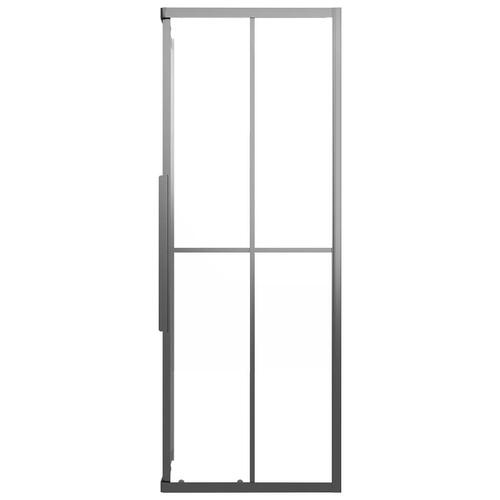 Brusekabine 70x70x180 cm matteret sikkerhedsglas sort