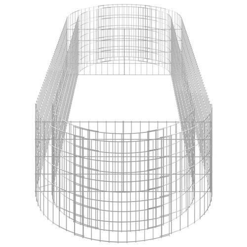 Gabion-højbed 300x100x50 cm galvaniseret jern