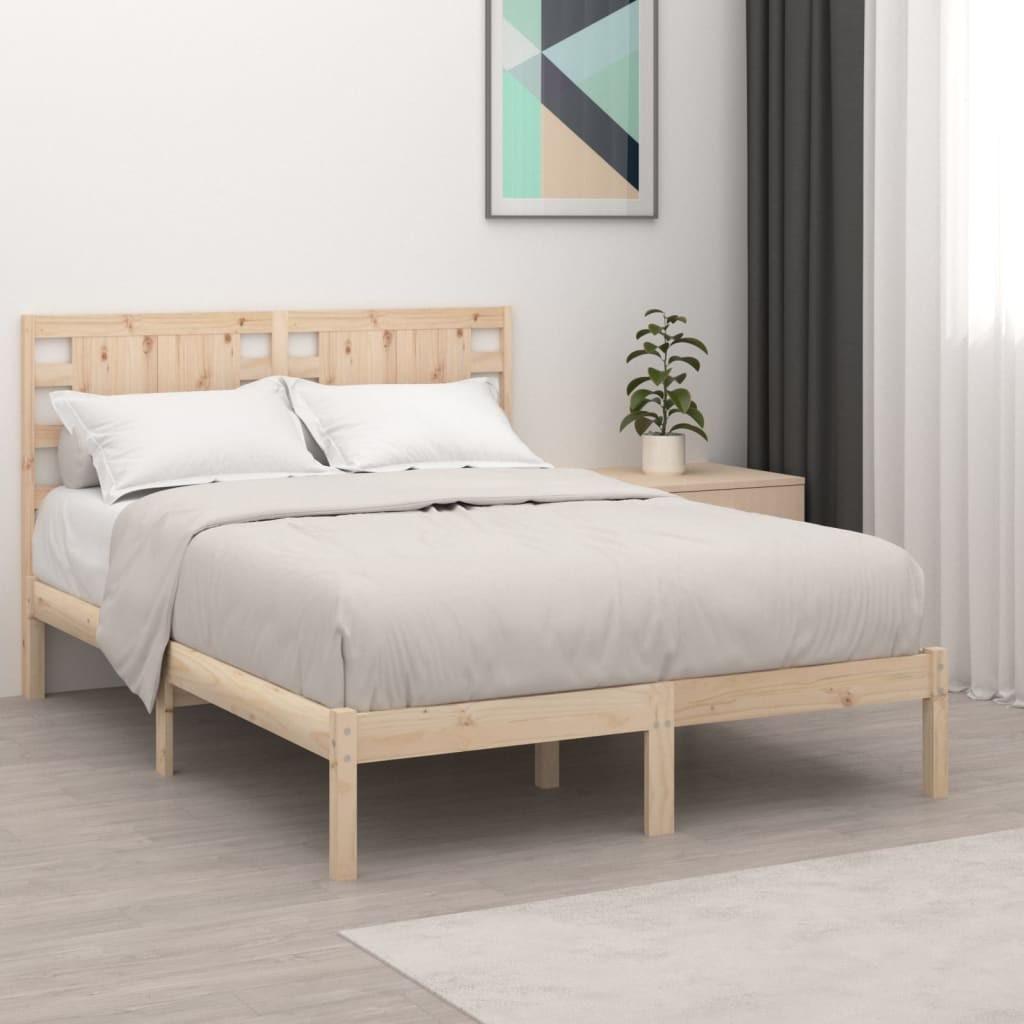 Sengeramme 135x190 cm massivt træ