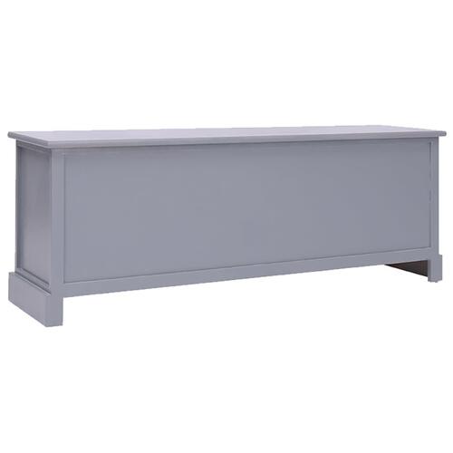 Tv-bord 108x30x40 cm massivt kejsertræ mørkegrå
