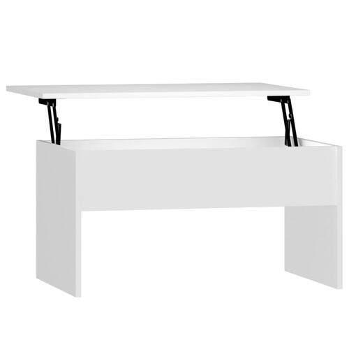 Sofabord 80x50,5x41,5 cm konstrueret træ hvid