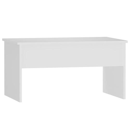 Sofabord 80x50,5x41,5 cm konstrueret træ hvid